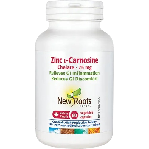 New Roots Herbal - Zinc L-Carnosine 75 mg, 60 Capsules