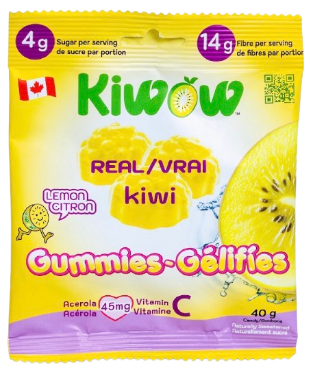 Kiwow - Vitamin C Gummies - Kiwi & Lemon, 40 g