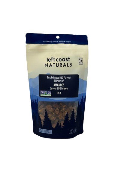 Left Coast Naturals - Smokehouse BBQ Flavour Almonds, 125 g
