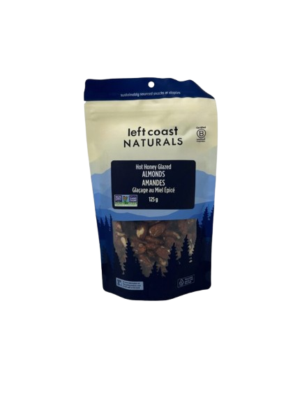 Left Coast Naturals - Hot Honey Glazed Almonds, 125 g