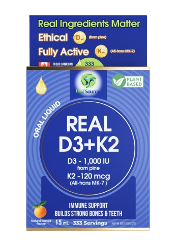 LeafSource - Real D3+K2 Liquid, 15 mL