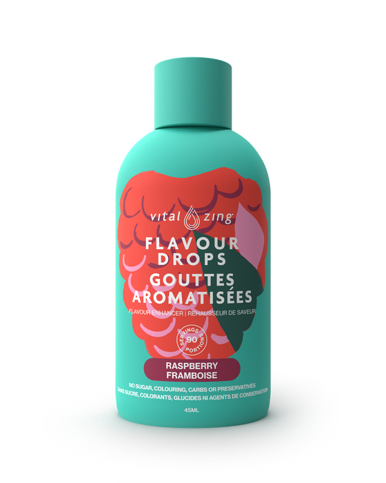 Vital Zing - Raspberry Flavour Drops, 45 mL
