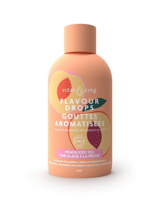 Vital Zing - Peach Iced Tea Flavour Drops, 45 mL