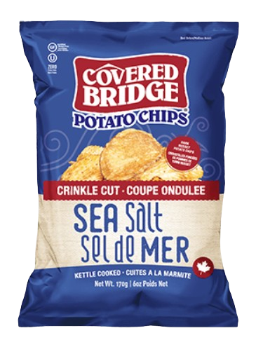 Covered Bridge - Sea Salt Crinkle Chips, 170 g