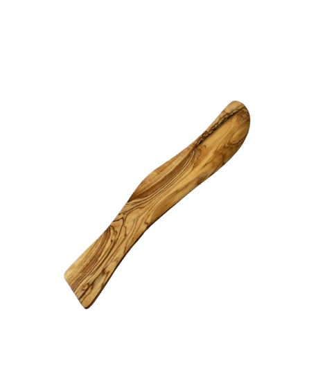 Gharyan Stoneware - Natural Olive Wood Butter Spread, Each