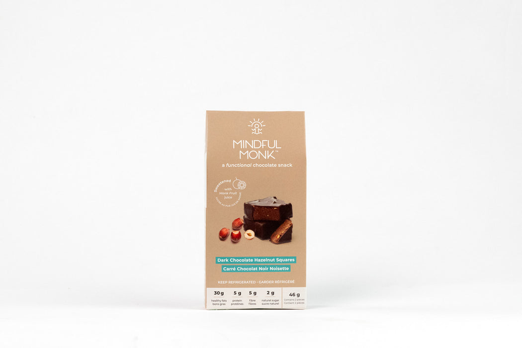 Mindful Monk - Dark Chocolate Hazelnut Squares, 48 g