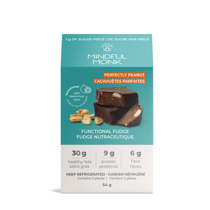 Mindful Monk - Dark Chocolate Peanut Squares, 48 g