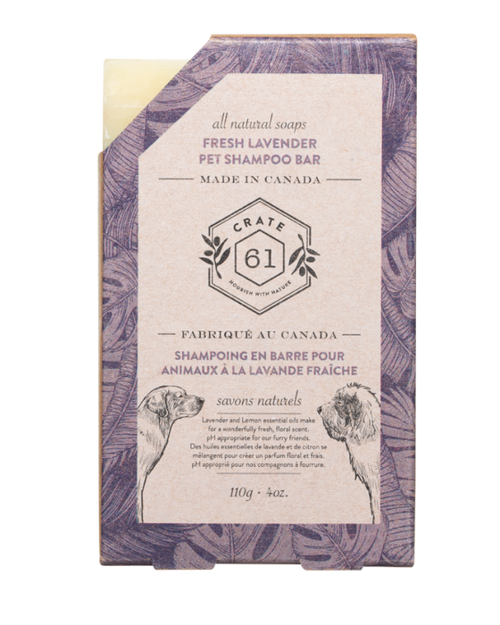Crate 61 - Fresh Lavender Pet Shampoo Bar, 110 g