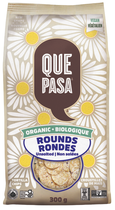 Que Pasa - Organic Unsalted Rounds, 300 g