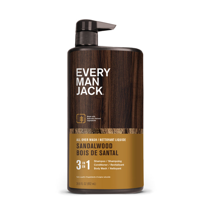 Every Man Jack - 3-in-1 All Over Wash Sandalwood, 852 mL