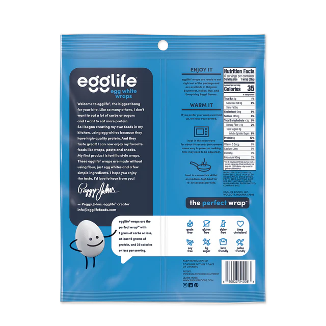 Egglife - Everything Bagel Egg White Wraps, 168 g