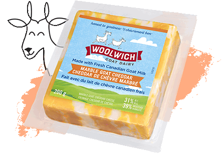 Woolwich Dairy - Goat Marble Cheddar, 200 g