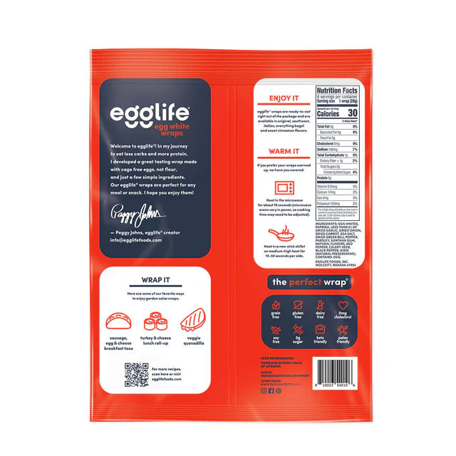 Egglife - Garden Salsa Egg White Wraps, 168 g