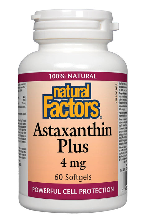 Natural Factors - Astaxanthin Plus 4mg, 60 softgels