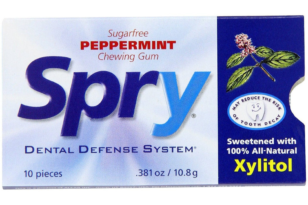 Spry - Peppermint Gum, 10 Count