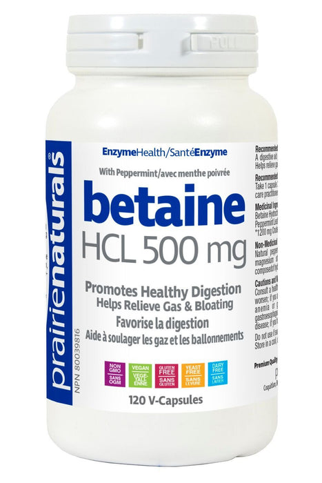 Prairie Naturals - Betaine Hcl - 120 vcaps