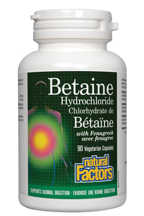 Natural Factors - Betaine HCL -90 Capsules