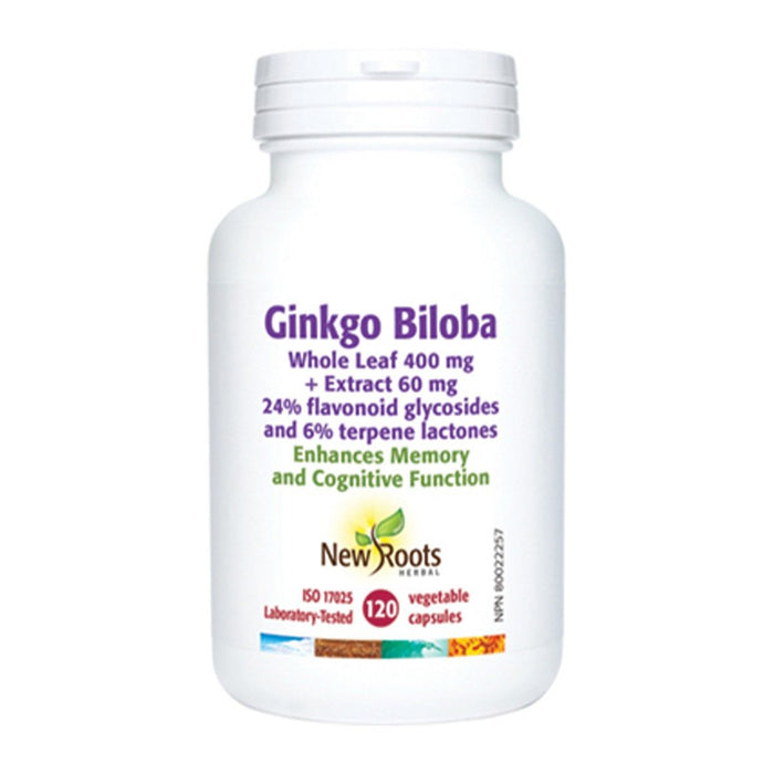 New Roots Herbal - Ginkgo Biloba Extract 60 mg, 120 Caps