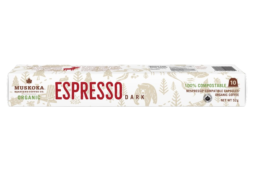 Muskoka Roastery Coffee Co. - Espresso - Compostable Pods, 52 g