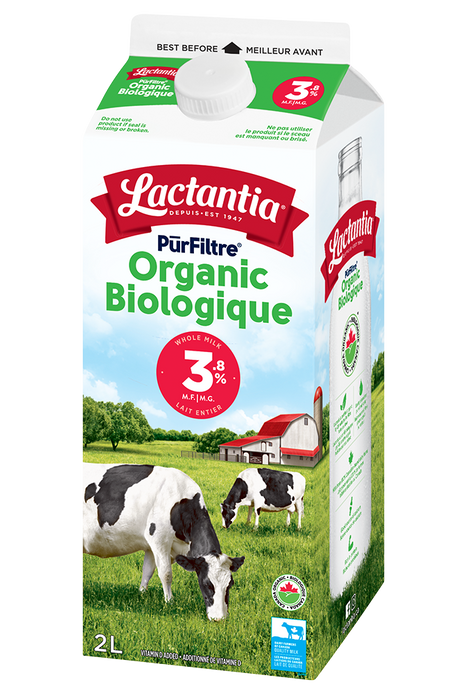 Lactantia - Purfiltre Organic Milk - 3.8%, 2 L