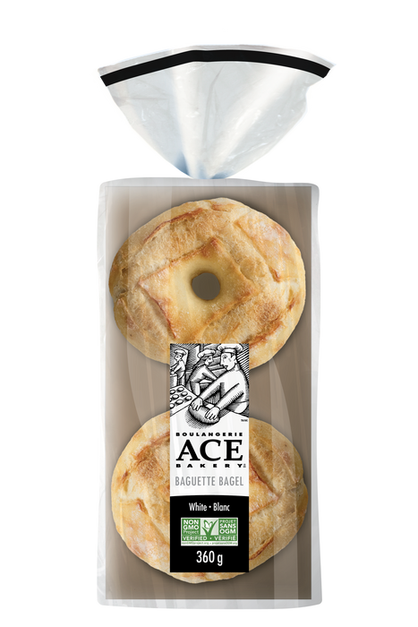Ace Bakery - White Baguette Bagel, 4 Pack