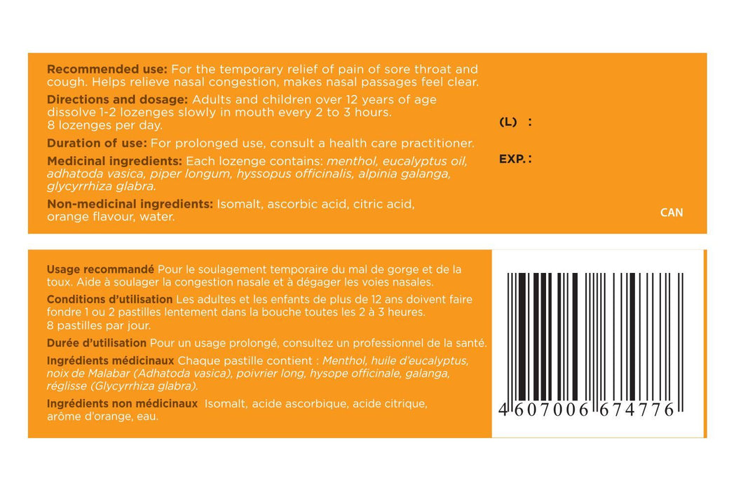 Herbion - Orange Cough Lozenges, 18 Count