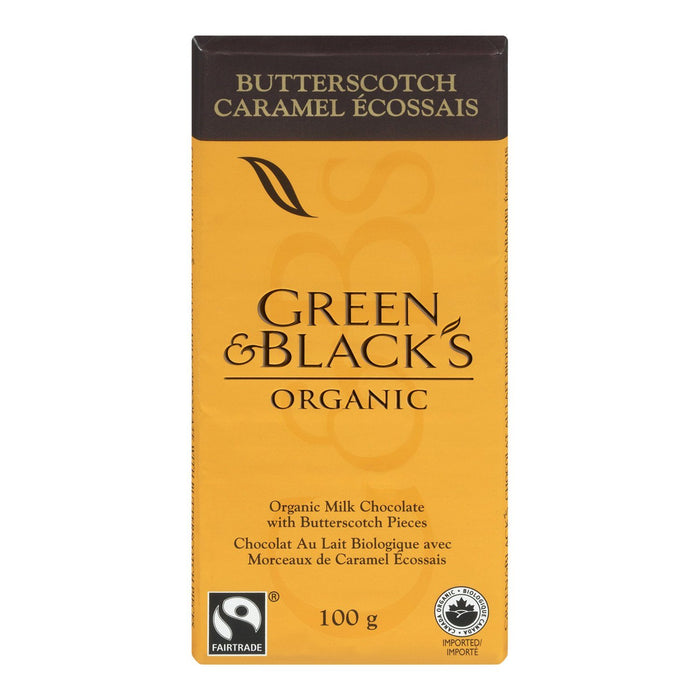 Green & Black's Organic - Organic Butterscotch Milk Chocolate, 100 g