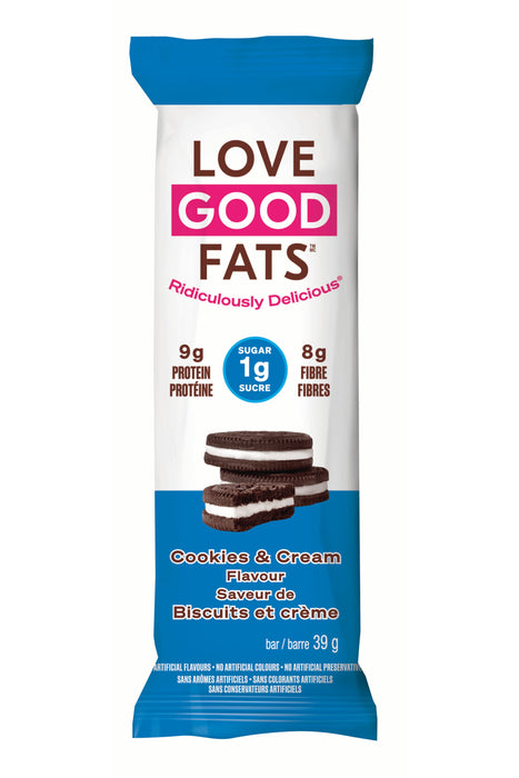 Love Good Fats - Cookies & Cream Bar, 39g