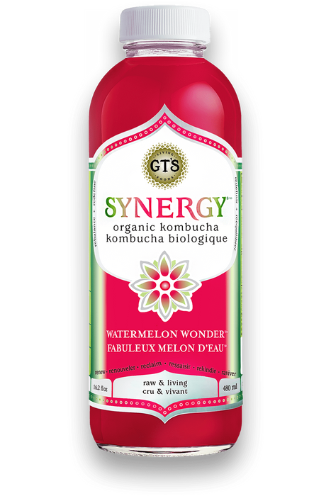 GT's Organic - Watermelon Wonder Kombucha Drink, 480 mL