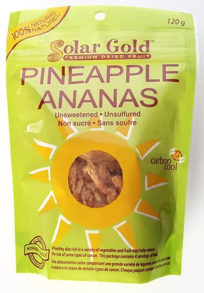 Solar Gold Dried Fruit - Dried Pineapples - 120 g