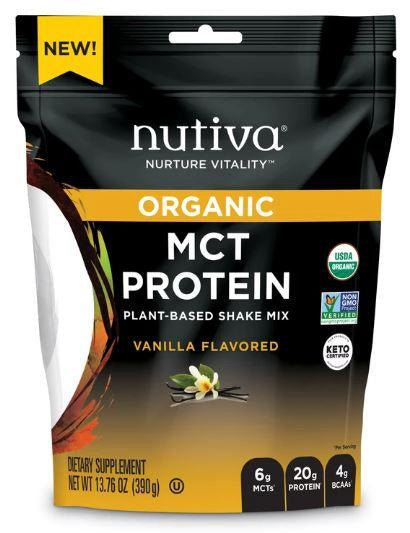 Nutiva - MCT Protein, Plant-Based Shake Mix, Vanilla 390g