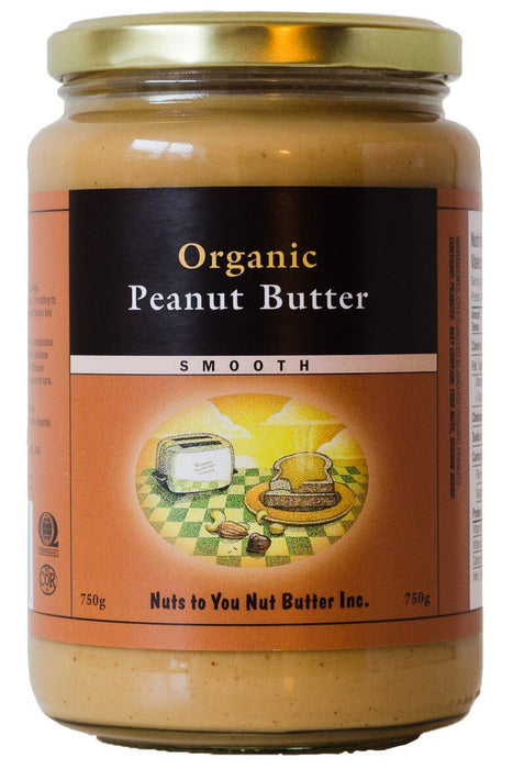 Nuts To You Nut Butter Inc. - Organic Peanut Butter Smooth, 750 g