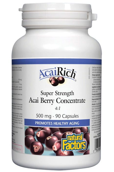 Natural Factors - Acai Berry Concentrate 4:1, 90 caps