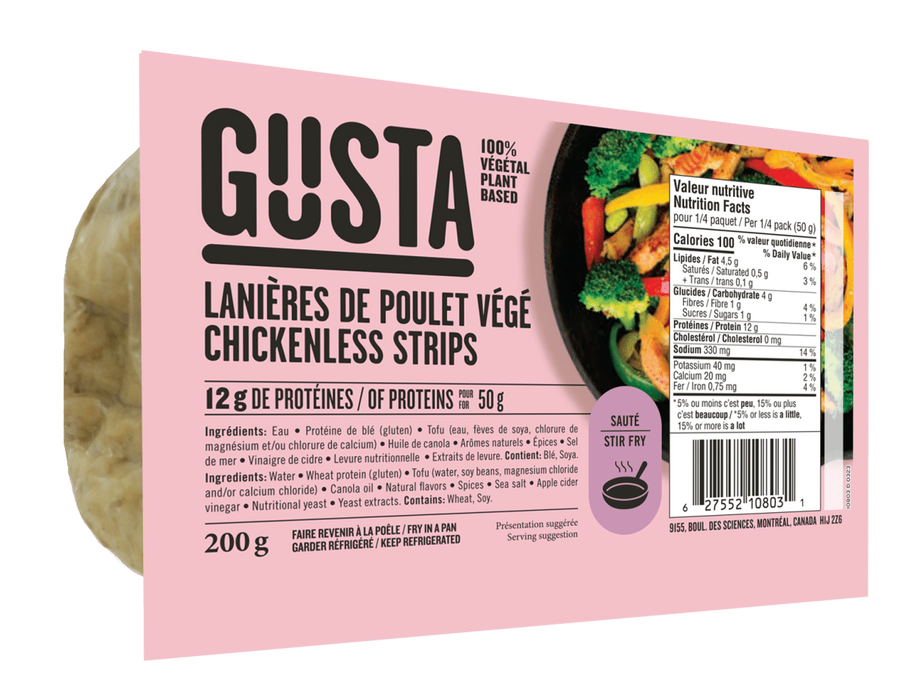 Gusta - Chickenless Strips, 200 g
