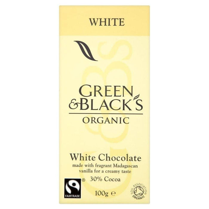Green & Black's Organic - Organic Fairtrade White Chocolate, 100 g