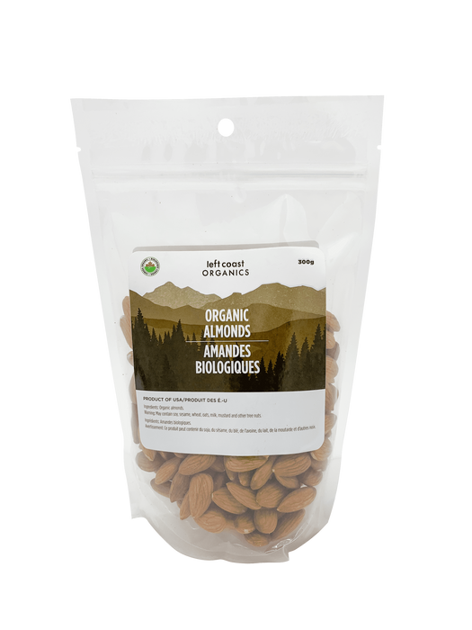 Left Coast Organics - Almonds - Raw, 300 g