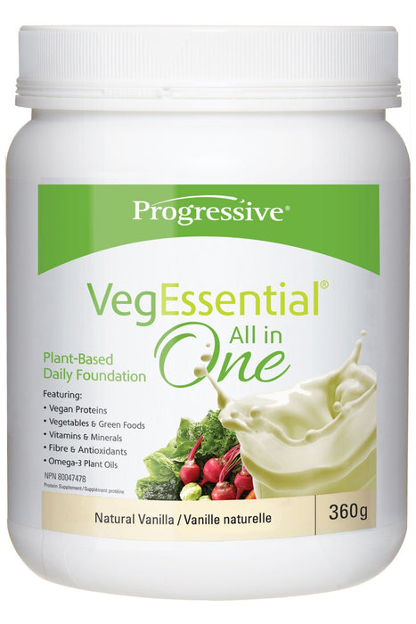 Progressive - VegEssential™ All in One Vanilla, 360g