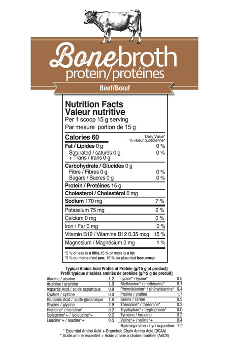 Prairie Naturals -Beef Bone Broth Protein Powder, 300g