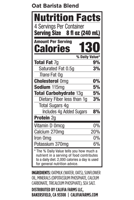 Califia Farms - Oat Barista Blend, 946 mL