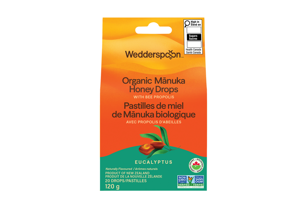 Wedderspoon - Organic Manuka Eucalyptus Honey Drops  - 130 g