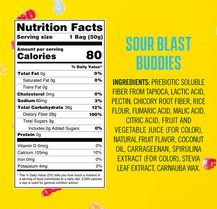SmartSweets - Sour Blast Buddies, 50 g