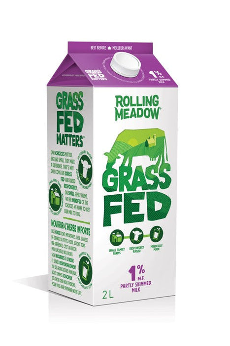 Rolling Meadow - Grass Fed 1% Milk, 2 L