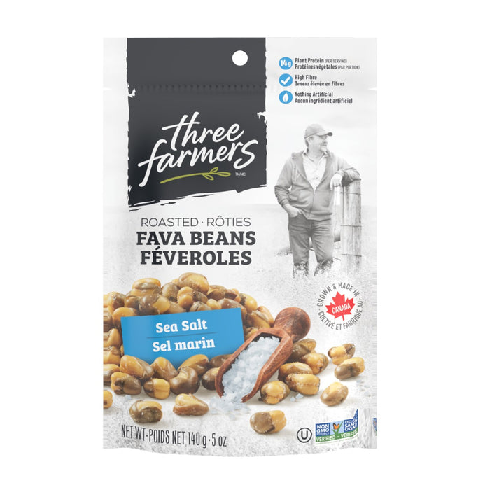 Three Farmers - Roasted Fava Beans, Sea Salt, 140 g