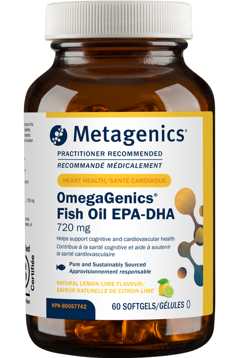 Metagenics - OmegaGenics Fish Oil EPA-DHA 720 mg, 60 Softgels