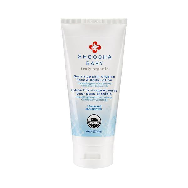 Shoosha - Sensitive Skin Organic Face & Body Lotion - Unscented, 195g