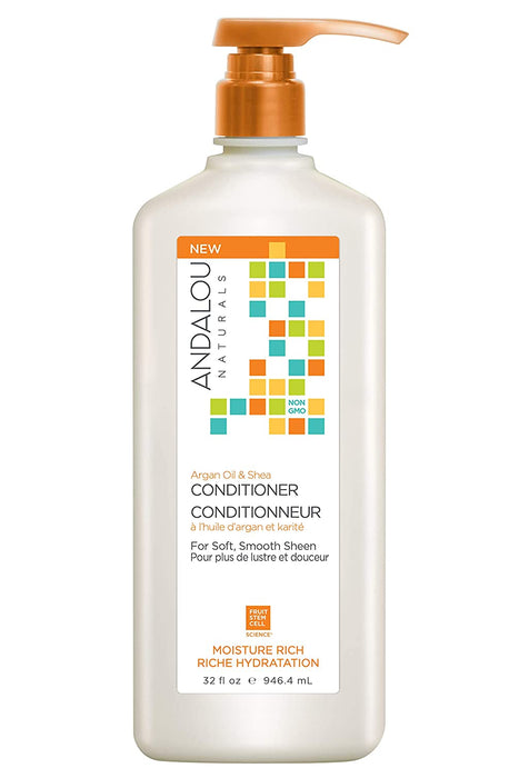 Andalou Naturals - Moisture Rich Conditioner, Argan Oil & Shea, 946ml