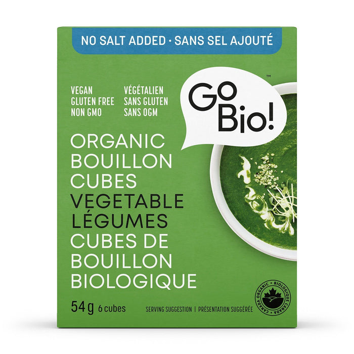 GoBio - Organic Vegetable Bouillon Cube, Low Sodium, 66 g