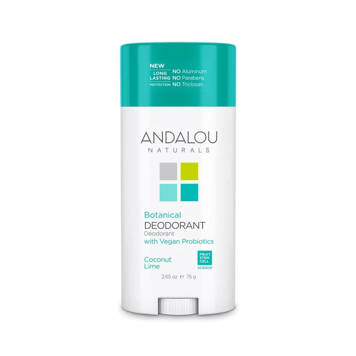 Andalou Naturals - Botanical Deodorant, Coconut Lime, 75 g