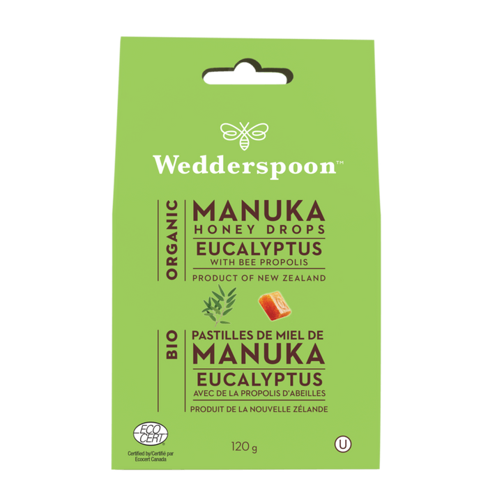 Wedderspoon - Organic Manuka Eucalyptus Honey Drops  - 130 g