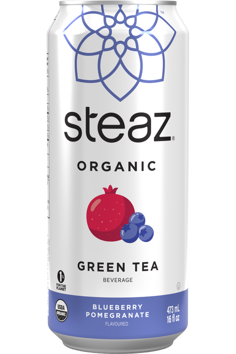 Steaz - Blueberry Pomegranate Acai Iced Green Tea, 473 mL